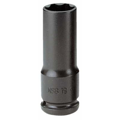 NSB.18 Facom NSB - Douilles impact 1/2" longues parois fines 6 pans métriques