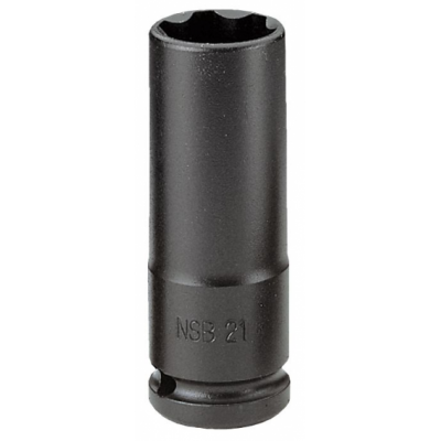 NSB.22 Facom NSB - Douilles impact 1/2" longues parois fines 6 pans métriques
