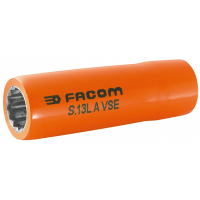 S.13LAVSE Facom S.LAVSE - Douilles longues 1/2" 12 pans isolées 1000 Volts série VSE