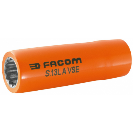 S.19LAVSE Facom S.LAVSE - Douilles longues 1/2" 12 pans isolées 1000 Volts série VSE
