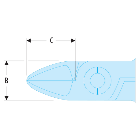 405.10RMT Facom Pinces coupantes Micro-Tech® "trapues" : polyvalence