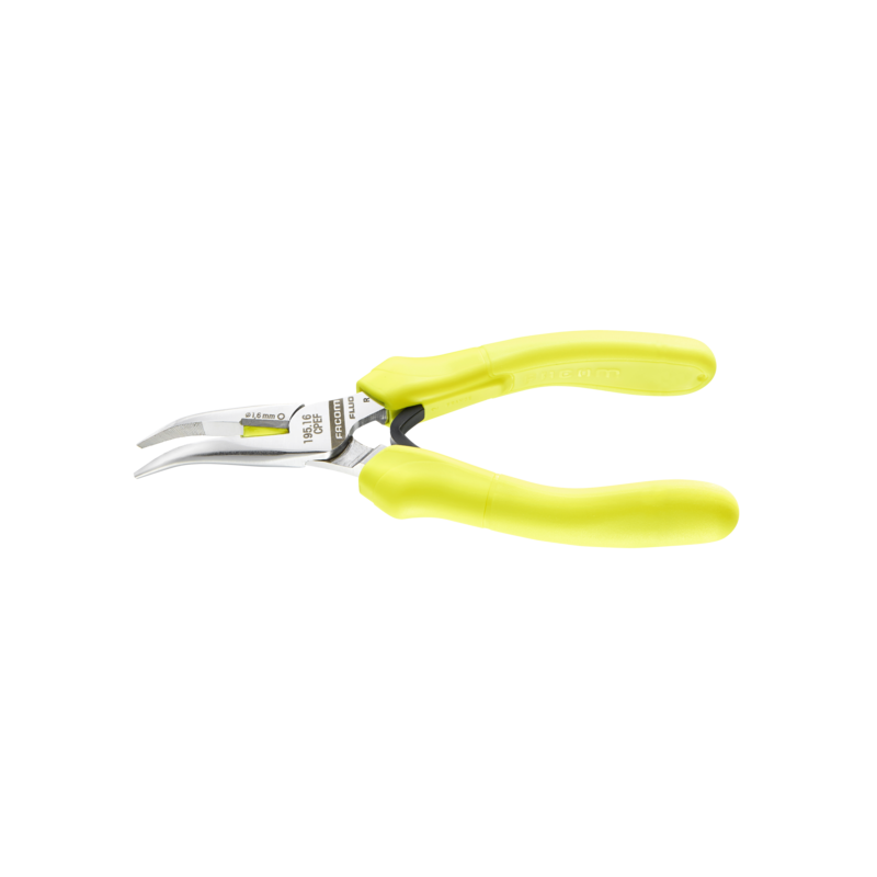 Pince demi-ronde becs longs à retenue de chute - FLUO - 185.20CPEF