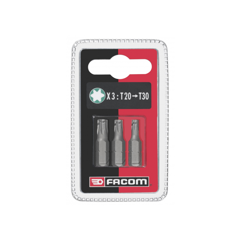 EX12.J3 Facom Jeu de 3 embouts standards série 1 Torx® T20-25-30