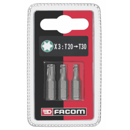 EX12.J3 Facom Jeu de 3 embouts standards série 1 Torx® T20-25-30