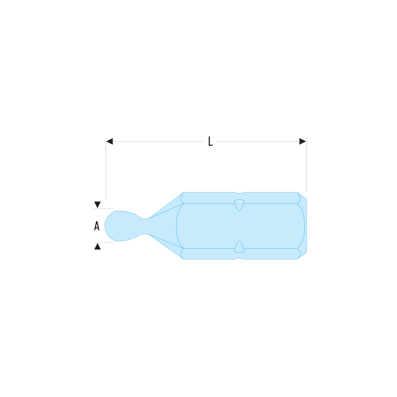 ETS.105 Facom ETS.1 - Embouts standards série 1 à tête sphérique pour vis 6 pans creux