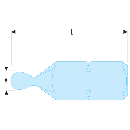 ETS.105 Facom ETS.1 - Embouts standards série 1 à tête sphérique pour vis 6 pans creux