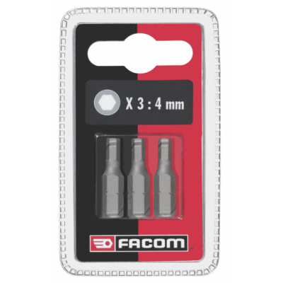 EH102.J3 Facom EH10 - Jeux de 3 embouts standards série 1 pour vis 6 pans creux métriques