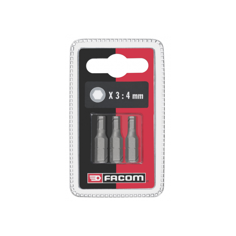 EH102,5.J3 Facom EH10 - Jeux de 3 embouts standards série 1 pour vis 6 pans creux métriques