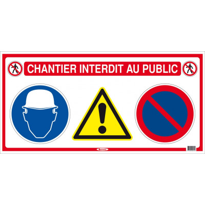 PANNEAU DE CHANTIER 4 EN 1 - 800 X 400 MM - SOFOP TALIAPLAST | 620011 