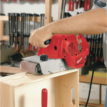 Supports de ponceuse à bande coudée, machine à sable modifiée pour 100