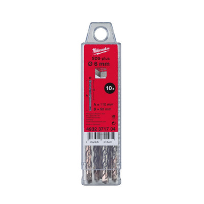 Packs de 10 forets M2 SDS-plus SDS-Plus M2 8 x 160 - 10 pcs  Milwaukee | 4932371706