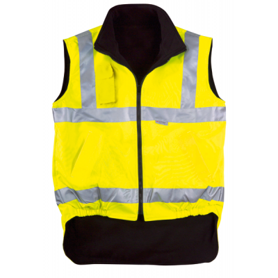 Gilet polyester doublé polaire HI-WAY - jaune - Coverguard | 70500