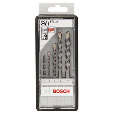 2607010524 Forets à béton Robust Line CYL-3, set de 5 pièces Accessoire Bosch pro outils