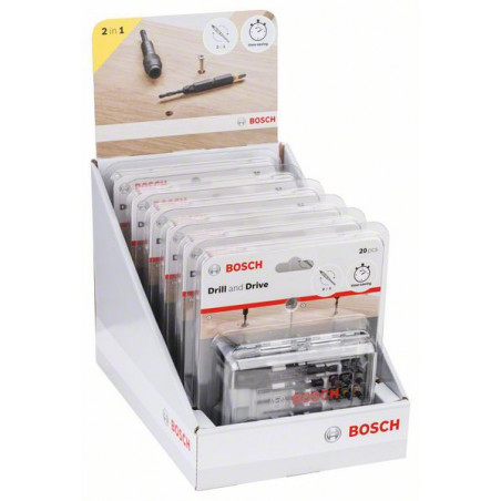 2607002786 Embouts de vissage Drill&Drive, coffret de 20 pièces Accessoire Bosch pro outils