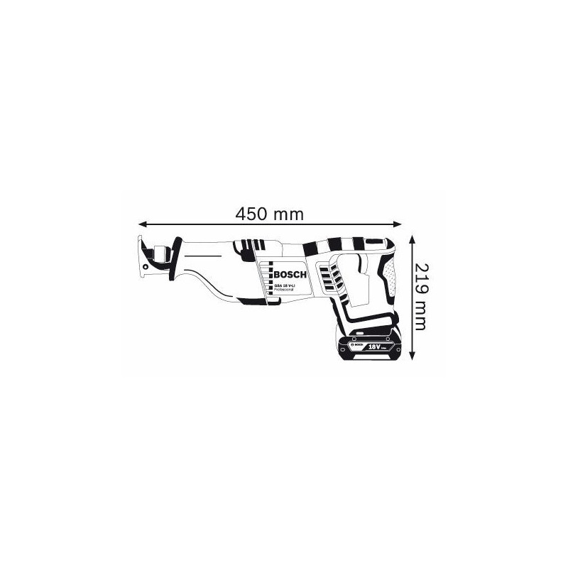 060164J00B Scie sabre sans fil Bosch GSA 18 V-LI Professional outils Bosch Bleu