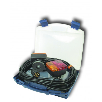 Kit de feux arrières magnétique pour remorque + valise de rangement - Sodise | 16468