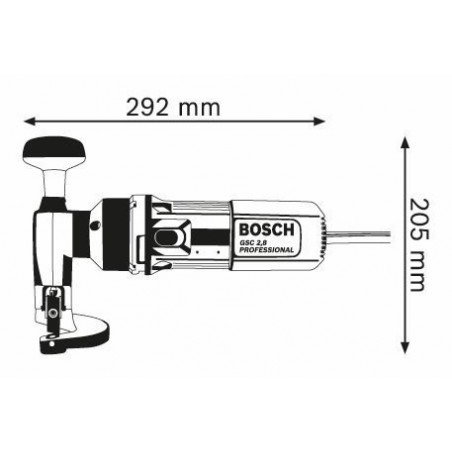 0601506103 Cisaille Bosch GSC 2,8 Professional outils Bosch Bleu