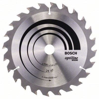 2608640612 Lame de scie circulaire Optiline Wood Accessoire Bosch pro outils