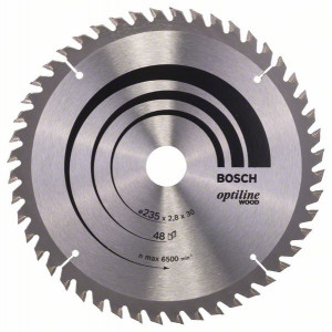 2608640727 Lame de scie circulaire Optiline Wood Accessoire Bosch pro outils