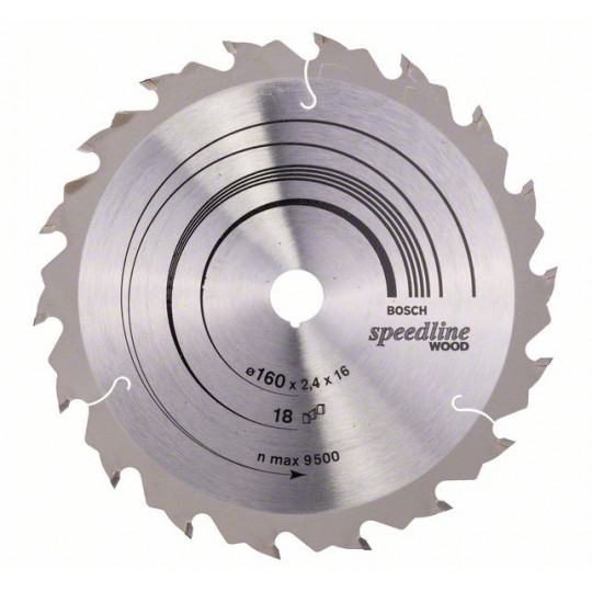 Lame Scie Circulaire Bosch Speedline Wood 130x16mm - Pour Bois Et Panneaux