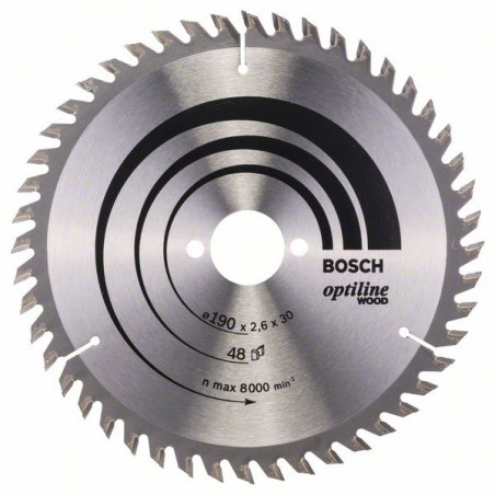 2608640617 Lame de scie circulaire Optiline Wood Accessoire Bosch pro outils