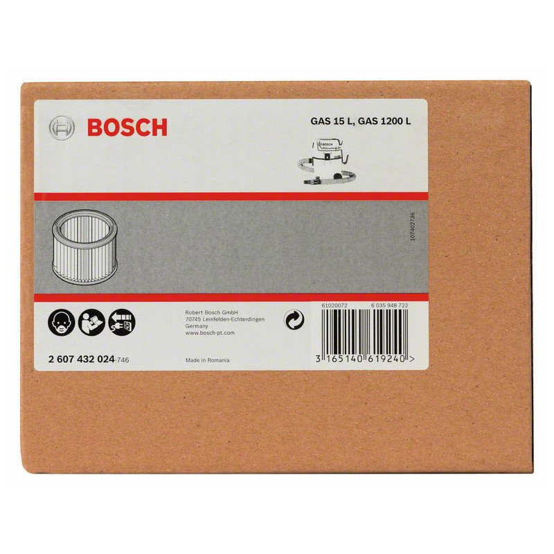 2607432024 Filtre à plis Accessoire Bosch pro outils