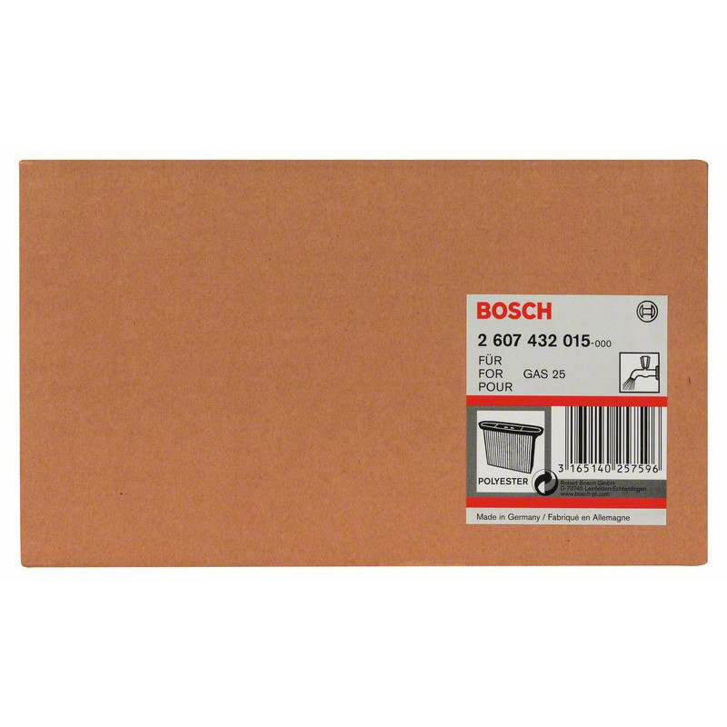 2607432015 Filtre à plis en polyester Accessoire Bosch pro outils