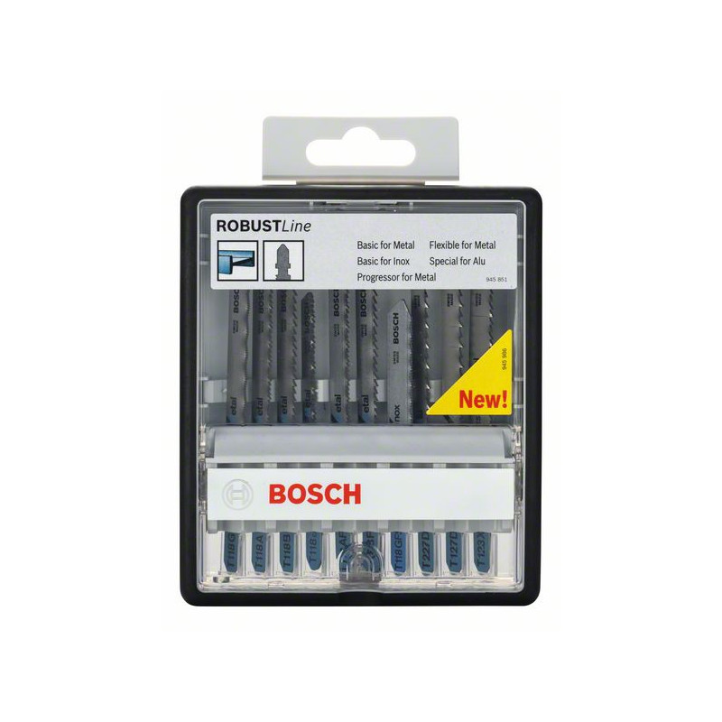 Set De 10 Lames De Scie Sauteuse Bosch - Emmanchement T - Pour Bois, Métal, Plastique - Compatible Toutes Marques Avec Emmanchement T