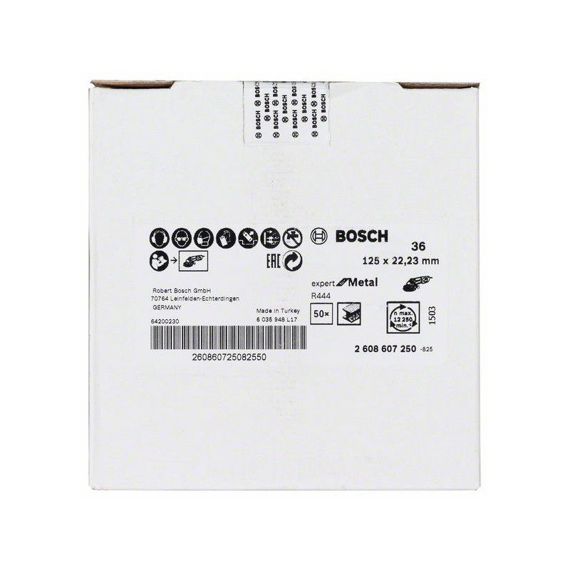 2608607250 Disque abrasif sur fibres R444, Expert for Metal Accessoire Bosch pro outils