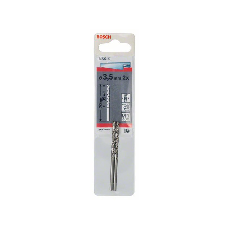 2608585914 Forets à métaux rectifiés HSS-G, DIN 338 Accessoire Bosch pro outils
