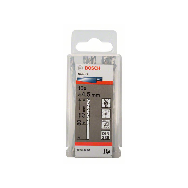 2608595061 Forets à métaux rectifiés HSS-G, DIN 338 Accessoire Bosch pro outils