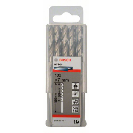 2608595070 Forets à métaux rectifiés HSS-G, DIN 338 Accessoire Bosch pro outils