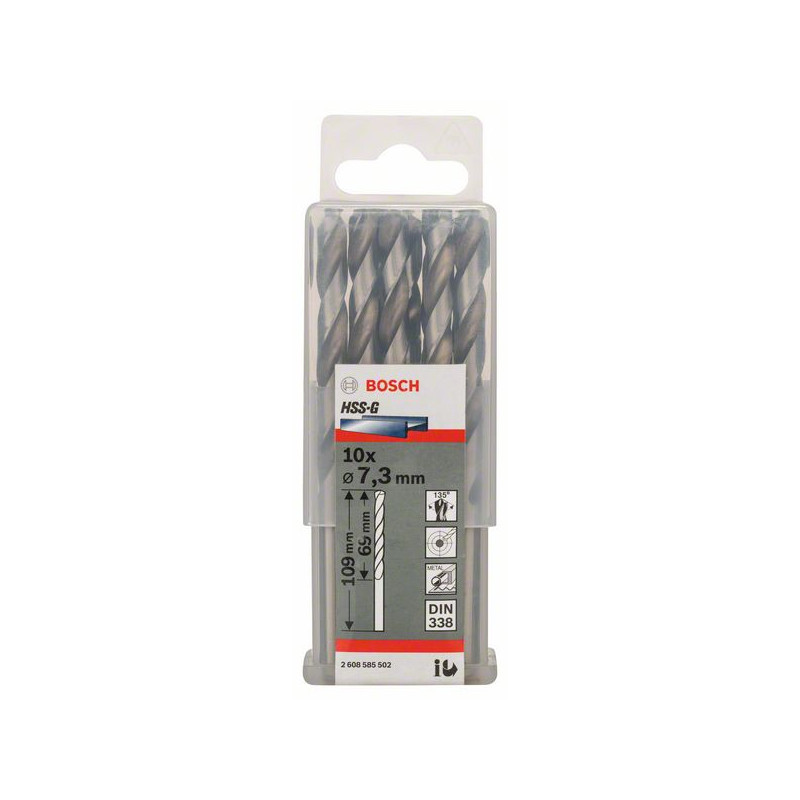 2608585502 Forets à métaux rectifiés HSS-G, DIN 338 Accessoire Bosch pro outils
