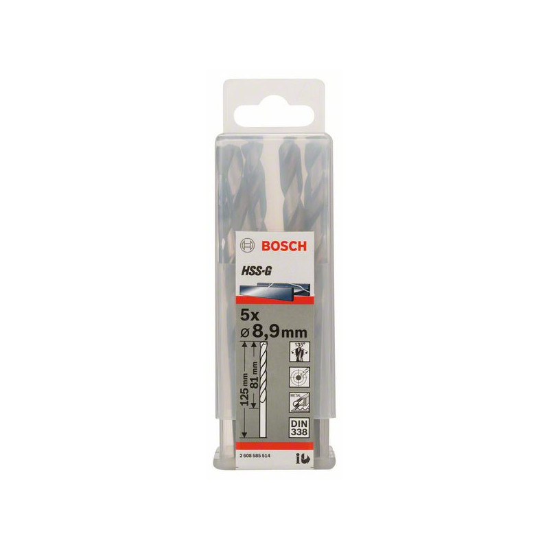 2608585514 Forets à métaux rectifiés HSS-G, DIN 338 Accessoire Bosch pro outils