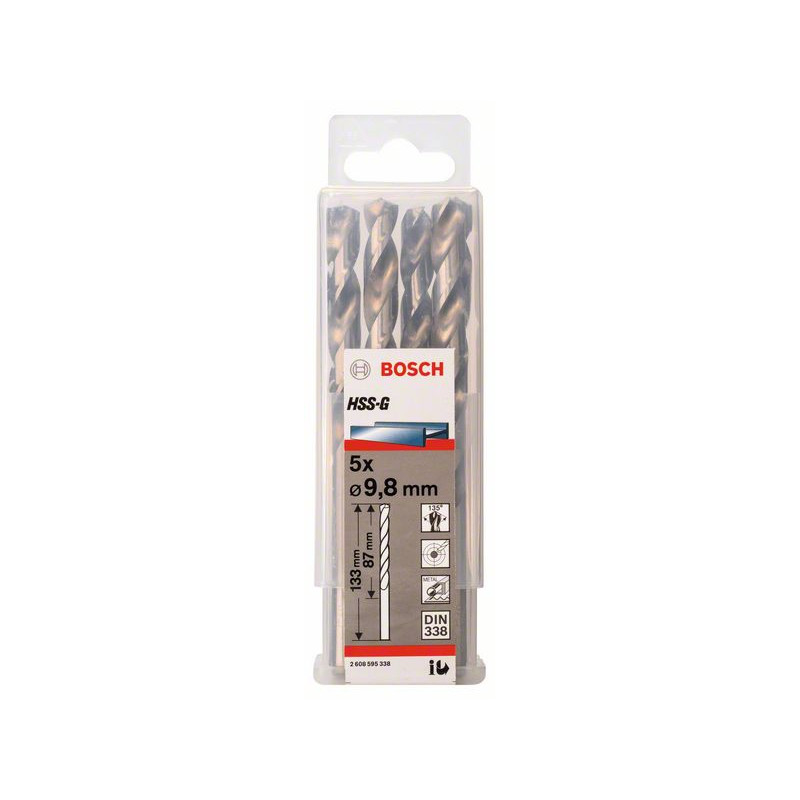 2608595338 Forets à métaux rectifiés HSS-G, DIN 338 Accessoire Bosch pro outils