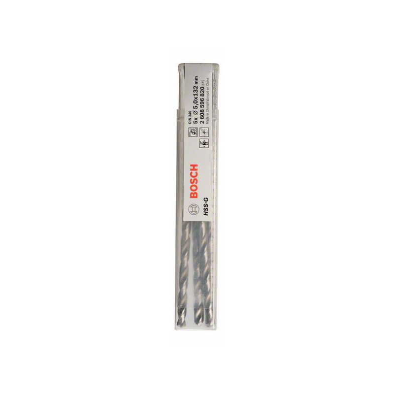 2608596820 Forets à métaux rectifiés HSS-G, DIN 340, série longue Accessoire Bosch pro outils