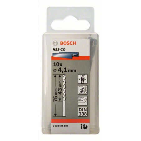 2608585881 Forets à métaux rectifiés HSS-Co, DIN 338 Accessoire Bosch pro outils