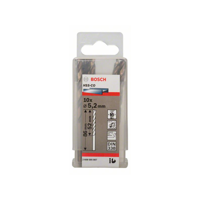 2608585887 Forets à métaux rectifiés HSS-Co, DIN 338 Accessoire Bosch pro outils