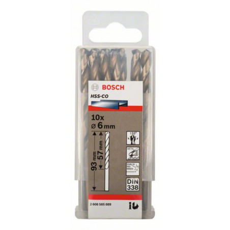 2608585889 Forets à métaux rectifiés HSS-Co, DIN 338 Accessoire Bosch pro outils
