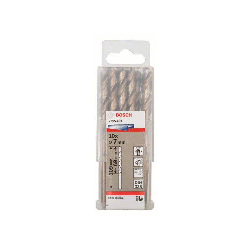 2608585892 Forets à métaux rectifiés HSS-Co, DIN 338 Accessoire Bosch pro outils