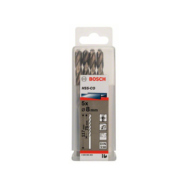 2608585894 Forets à métaux rectifiés HSS-Co, DIN 338 Accessoire Bosch pro outils