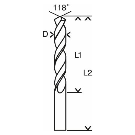 2608597251 Forets à carrosserie laminés HSS-R, DIN 1897 Accessoire Bosch pro outils