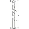 2608597199 Mèche à bois industrielle, pointe M Accessoire Bosch pro outils