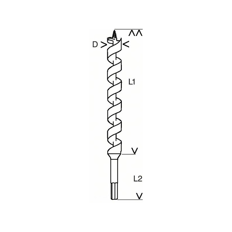 2608585704 Mèche à bois hélicoïdale, six pans Accessoire Bosch pro outils