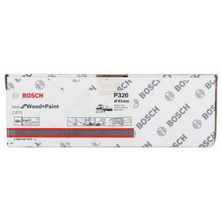 2608607975 Disque abrasif C470, pack de 50 Accessoire Bosch pro outils