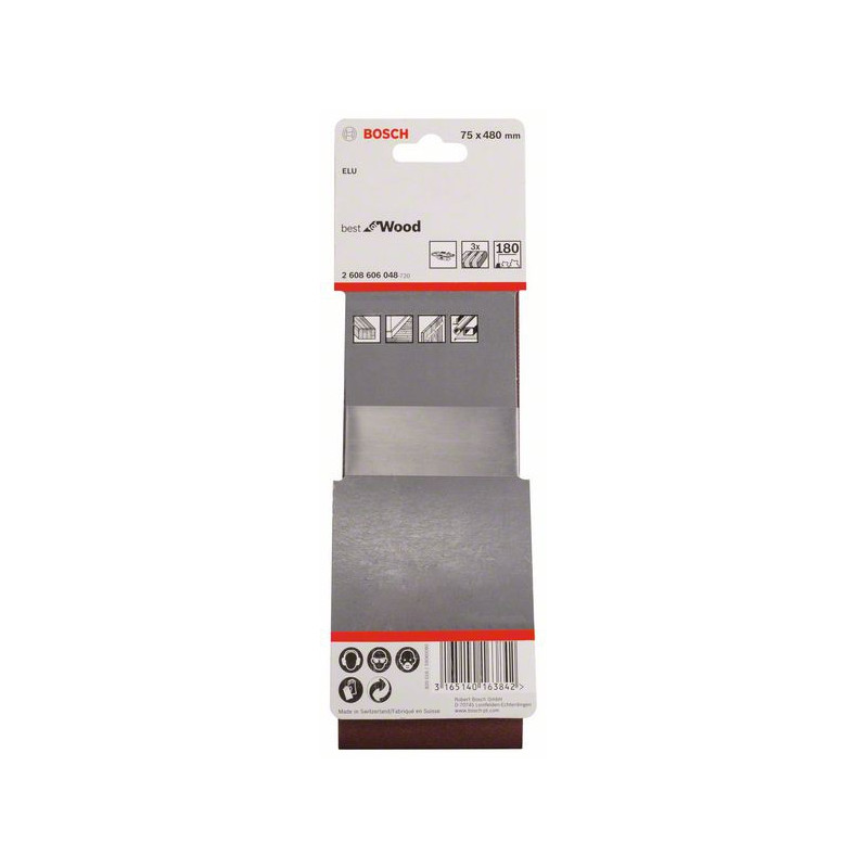 2608606048 Bande abrasive X440, kit de 3 pièces Accessoire Bosch pro outils