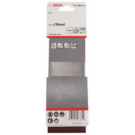 2608606048 Bande abrasive X440, kit de 3 pièces Accessoire Bosch pro outils