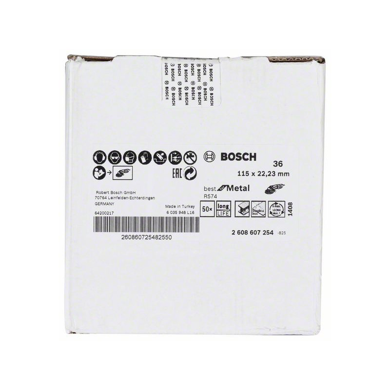 2608607254 Disque abrasif sur fibres R574, Best for Metal Accessoire Bosch pro outils
