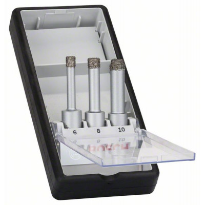 2608587145 Forets diamantés à sec Robust Line Easy Dry Best for Ceramic, set de 3 pièces Accessoire Bosch pro outils