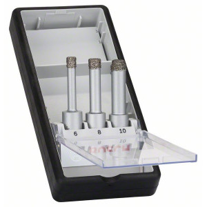 2608587145 Forets diamantés à sec Robust Line Easy Dry Best for Ceramic, set de 3 pièces Accessoire Bosch pro outils